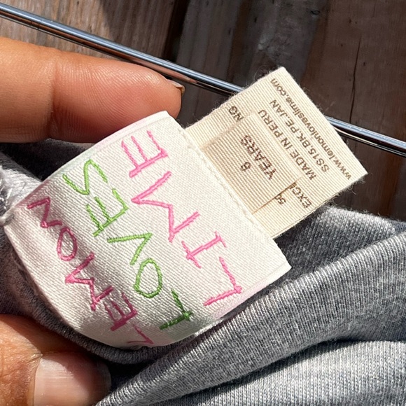 Lemon Loves Lime Gray Ruffles Dress And Bottoms Set - Picture 6 of 11